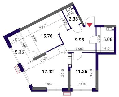 2-кімнатна квартира за адресою наб. Дніпровська (площа 69 м²) - Atlanta.ua - фото 30