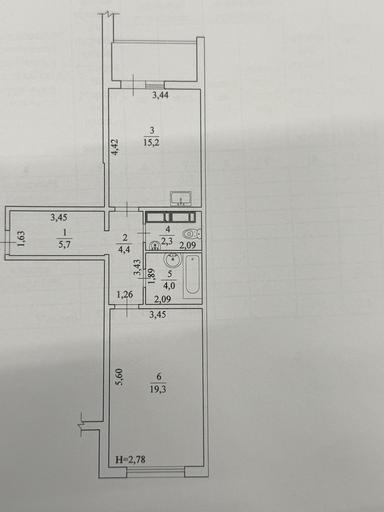 1-комнатная квартира по адресу (площадь 53,1 м²) - Atlanta.ua - фото 24