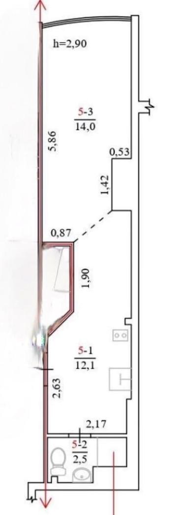 1-комнатная квартира по адресу (площадь 29 м²) - Atlanta.ua - фото 24