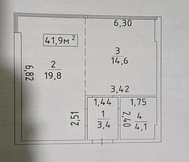 1-room apartment apartment by the address st. Prosp Goloseevskiy (area 42 m²) - Atlanta.ua - фото 14