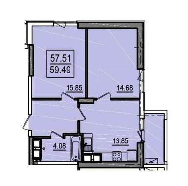 2-комнатная квартира по адресу (площадь 60 м²) - Atlanta.ua - фото 20