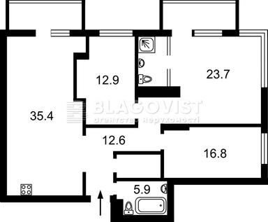 3-кімнатна квартира за адресою вул. Предславинська (площа 118 м²) - Atlanta.ua - фото 28