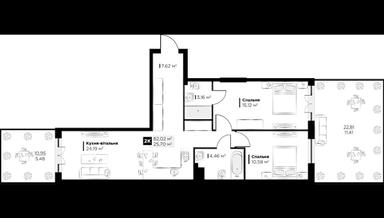 2-комнатная квартира по адресу (площадь 82,0 м²) - Atlanta.ua - фото 12