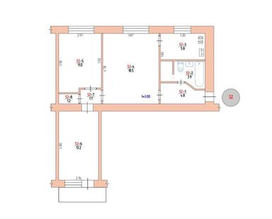 3-rooms apartment apartment by the address st. Beresteyskiy prospektpr t Pobedy (area 62 m²) - Atlanta.ua - photo 13