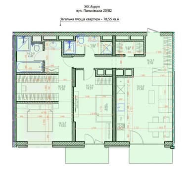 3-комнатная квартира по адресу ул. Жилянская (площадь 77,5 м²) - Atlanta.ua - фото 26