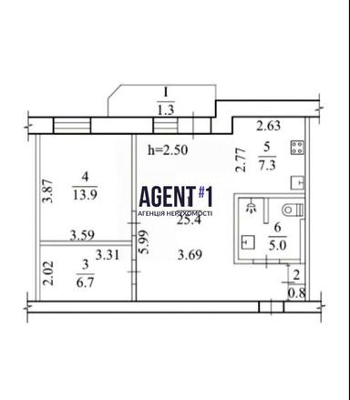 2-комнатная квартира по адресу ул. Черкасская (площадь 60 м²) - Atlanta.ua - фото 23