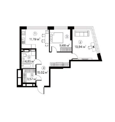 2-комнатная квартира по адресу ул. Горловская (площадь 58 м²) - Atlanta.ua - фото 13