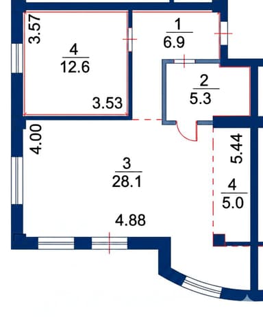 2-комнатная квартира по адресу ул. Луговая (площадь 59,5 м²) - Atlanta.ua - фото 33