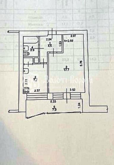 1-комнатная квартира по адресу (площадь 39,3 м²) - Atlanta.ua - imageAlt 34