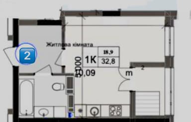 1-комнатная квартира по адресу ул. Грушевского Михаила (площадь 32,8 м²) - Atlanta.ua - imageAlt 12
