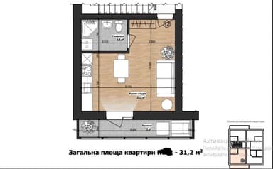1-room apartment apartment by the address st. Kostya Shirotskogo (area 31,2 m²) - Atlanta.ua - imageAlt 7