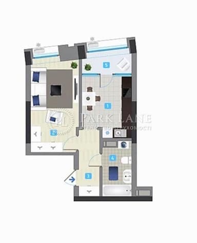 1-комнатная квартира по адресу ул. Заречная (площадь 43 м²) - Atlanta.ua - imageAlt 24