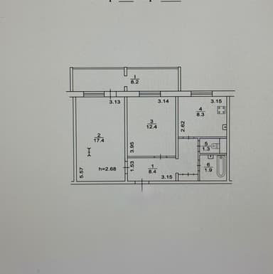 2-комнатная квартира по адресу (площадь 58,9 м²) - Atlanta.ua - фото 36