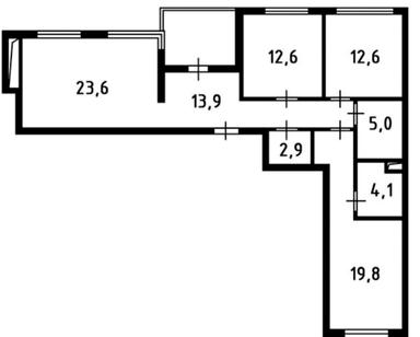 3-комнатная квартира по адресу ул. Осокорская (площадь 100 м²) - Atlanta.ua - фото 42