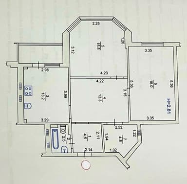 3-кімнатна квартира за адресою вул. Парусна (площа 75,3 м²) - Atlanta.ua - фото 26