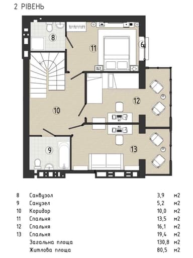 3-rooms apartment apartment by the address st. Yunosti prosp (area 116,8 m²) - Atlanta.ua - фото 27