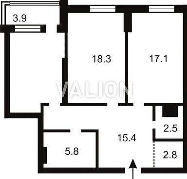 2-комнатная квартира по адресу Бажана пр. (площадь 79,9 м²) - Atlanta.ua - фото 44
