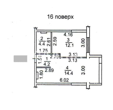 1-комнатная квартира по адресу (площадь 42 м²) - Atlanta.ua - фото 35