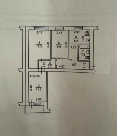 3-кімнатна квартира за адресою просп. Науки (площа 61 м²) - Atlanta.ua - фото 30