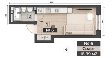 1-комнатная квартира по адресу просп. Голосеевский (площадь 18 м²) - Atlanta.ua - фото 6