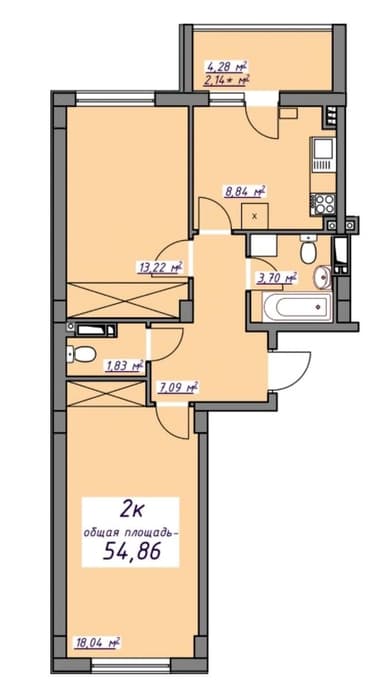 2-rooms apartment apartment by the address st. Prosp Goloseevskiy (area 54,9 m²) - Atlanta.ua - photo 26