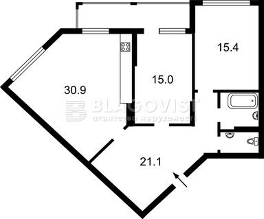 3-комнатная квартира по адресу ул. Живописная (площадь 96,4 м²) - Atlanta.ua - фото 19