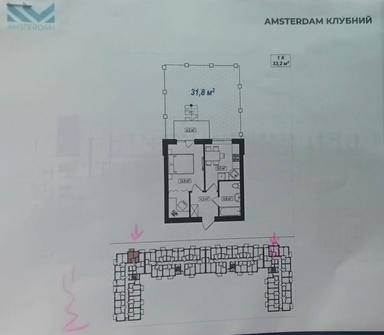 1-комнатная квартира по адресу (площадь 33 м²) - Atlanta.ua - фото 10