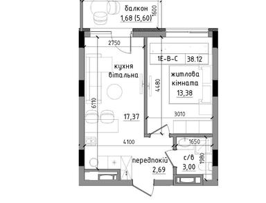 1-комнатная квартира по адресу ул. Радищева Олександра (площадь 42,0 м²) - Atlanta.ua - фото 9