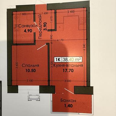 1-комнатная квартира по адресу ул. Лісова (площадь 38,4 м²) - Atlanta.ua - фото 10