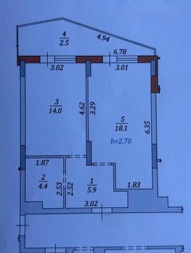 1-комнатная квартира по адресу Пасечная ул.   (площадь 44,9 м²) - Atlanta.ua - фото 34