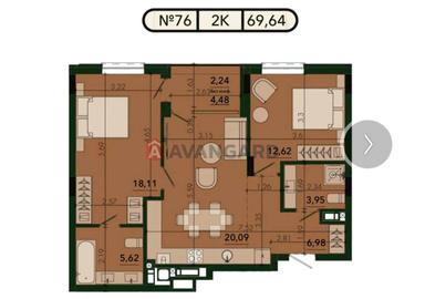 2-rooms apartment apartment by the address (area 69,4 m²) - Atlanta.ua - photo 15