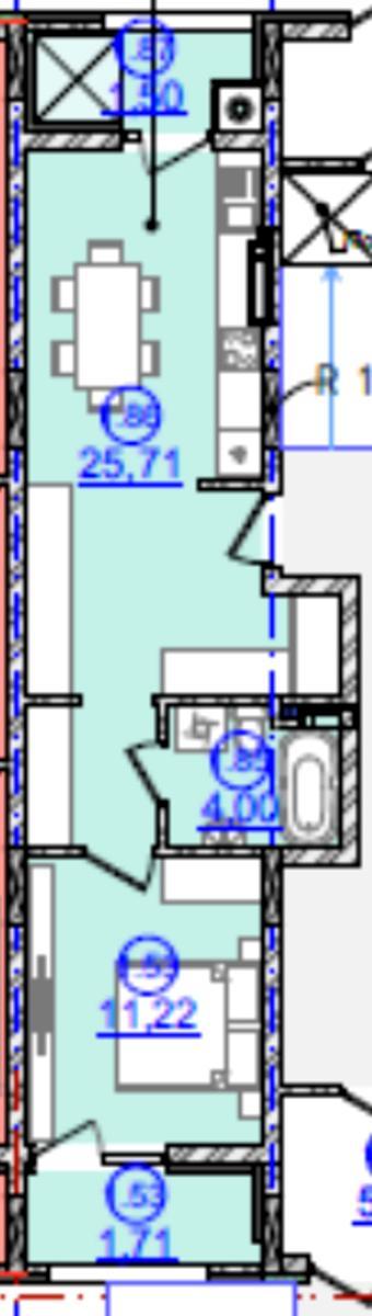 1-room apartment apartment by the address st. Gagarina Yuriya (area 44,1 m²) - Atlanta.ua - photo 17