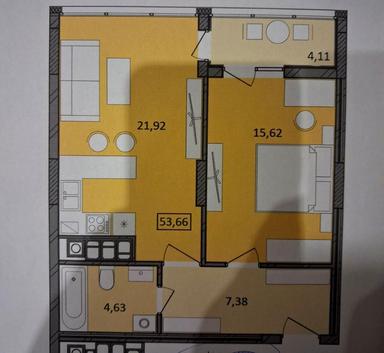 1-кімнатна квартира за адресою вул. Клепарівська (площа 53,7 м²) - Atlanta.ua - фото 24