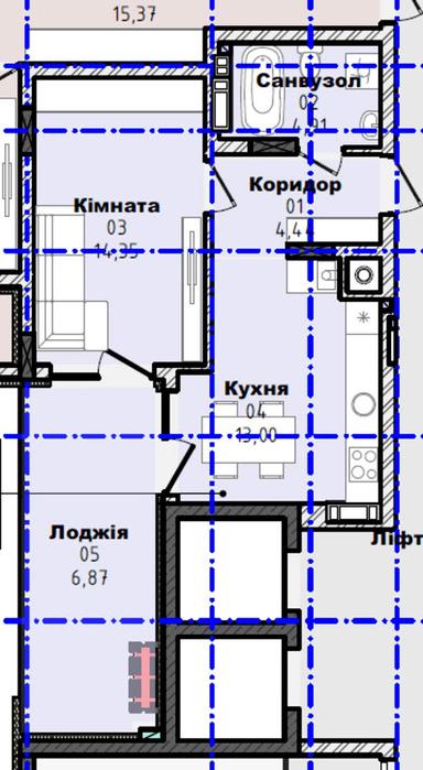 1-комнатная квартира по адресу Липовая Аллея ул. (площадь 43,6 м²) - Atlanta.ua - фото 9