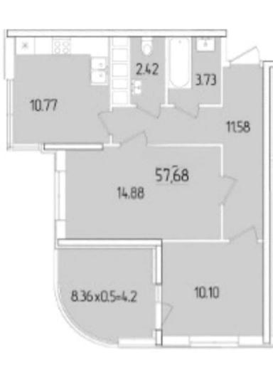 2-комнатная квартира по адресу ул. Краснова (площадь 57 м²) - Atlanta.ua - фото 30
