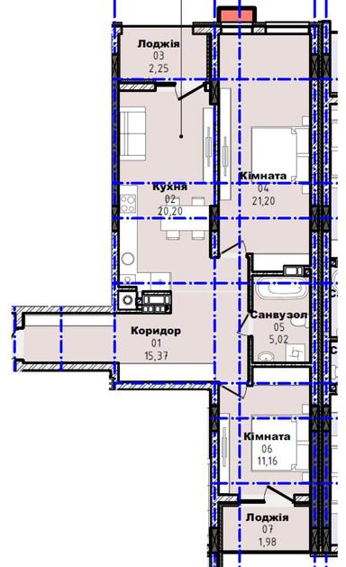 2-комнатная квартира по адресу ул. Mock (площадь 77,2 м²) - Atlanta.ua - фото 9