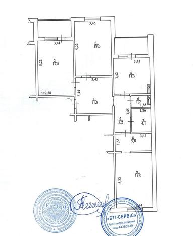 3-комнатная квартира по адресу (площадь 101,5 м²) - Atlanta.ua - фото 34