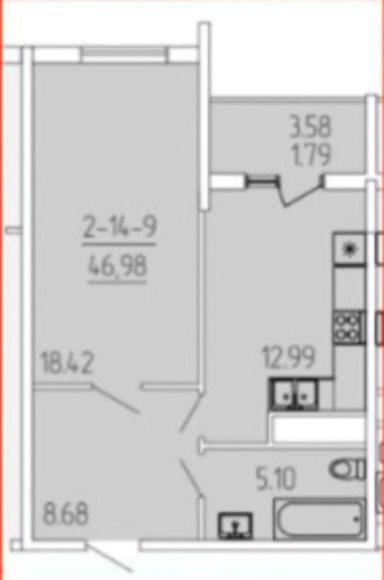 2-комнатная квартира по адресу ул. Краснова (площадь 47 м²) - Atlanta.ua - фото 16