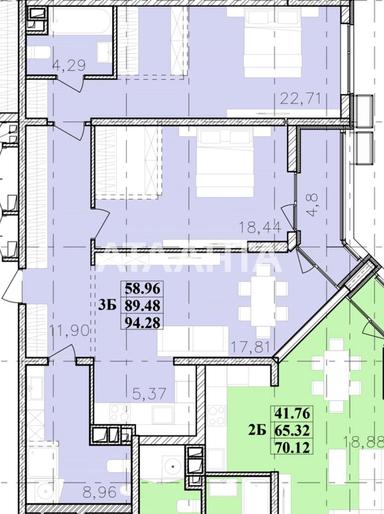 3-комнатная квартира по адресу (площадь 94 м²) - Atlanta.ua - фото 23