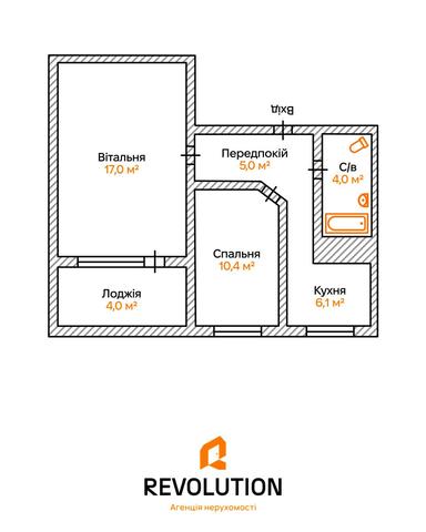 2-комнатная квартира по адресу просп. Романа Шухевича (площадь 46,5 м²) - Atlanta.ua - фото 25