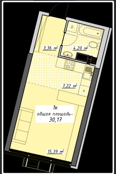 1-room apartment apartment by the address (area 30 m²) - Atlanta.ua - photo 18