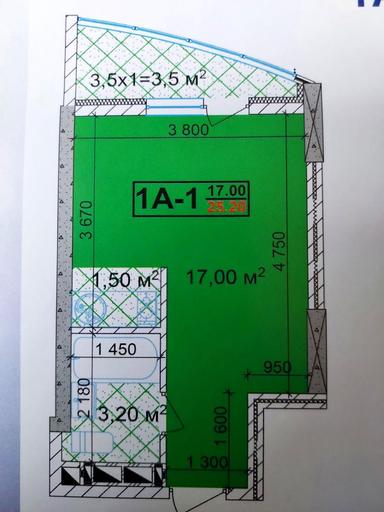 1-кімнатна квартира за адресою Машинобудівний пров. (площа 26 м²) - Atlanta.ua - фото 11