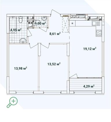 2-rooms apartment apartment by the address st. Generala Grekova (area 66,0 m²) - Atlanta.ua - photo 20