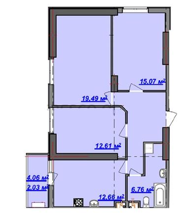 3-комнатная квартира по адресу (площадь 81 м²) - Atlanta.ua - фото 6