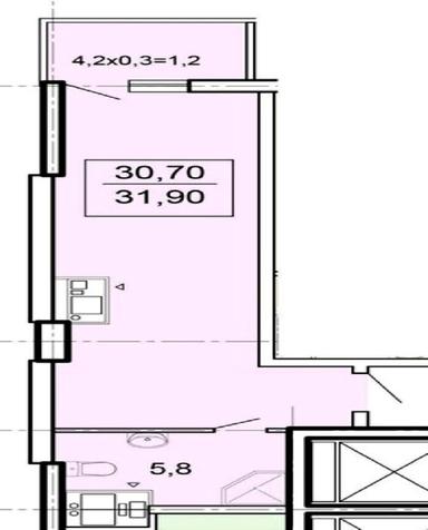 1-комнатная квартира по адресу Фонтанская дор. (площадь 32 м²) - Atlanta.ua - фото 11