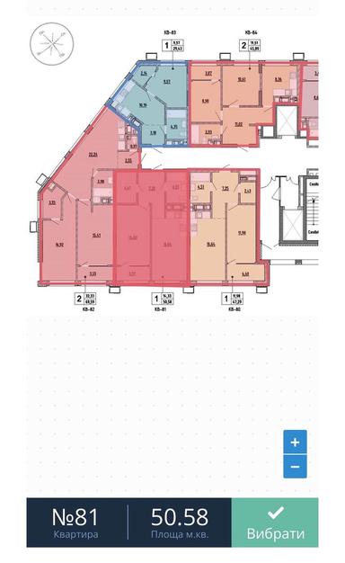 1-room apartment apartment by the address st. Velichkovskogo (area 50,6 m²) - Atlanta.ua - photo 9