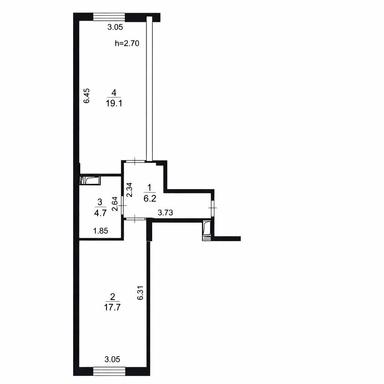 1-кімнатна квартира за адресою (площа 48 м²) - Atlanta.ua - фото 34