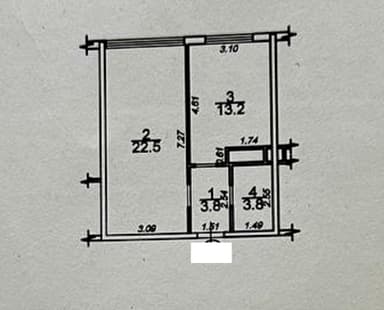 1-комнатная квартира по адресу ул. Спортивная (площадь 43,3 м²) - Atlanta.ua - фото 16