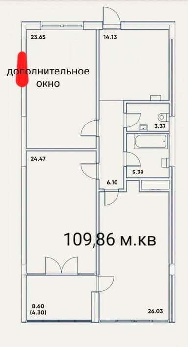 2-комнатная квартира по адресу ул. Куприна (площадь 110 м²) - Atlanta.ua - imageAlt 18