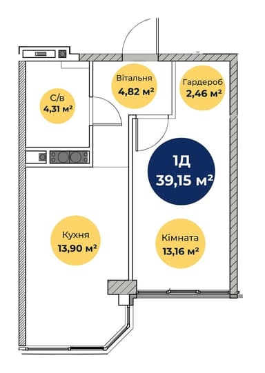 1-room apartment apartment by the address st. Tavriyskaya (area 38 m²) - Atlanta.ua - imageAlt 20